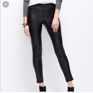Ann Taylor Petites vegan leather leggings pants